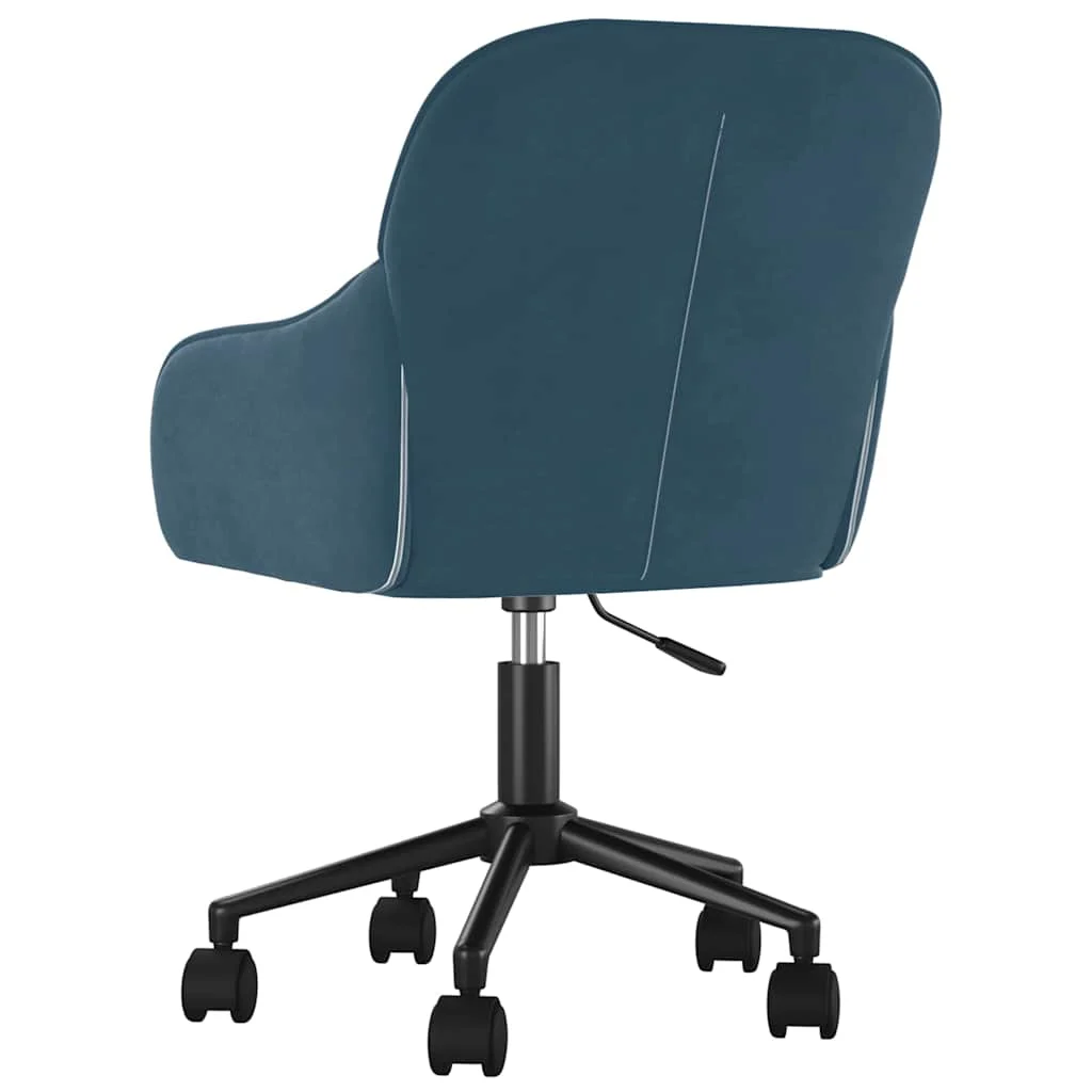 Chaise pivotante de bureau 56 x 61 x 86 cm bleu velours – vue en situation