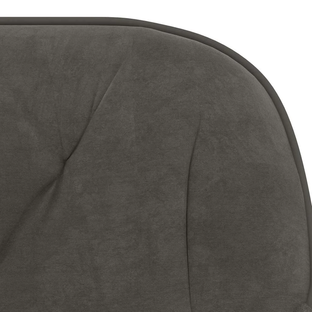 Chaise pivotante de bureau 56 x 61 x 86 cm gris foncé velours – vue de dessus