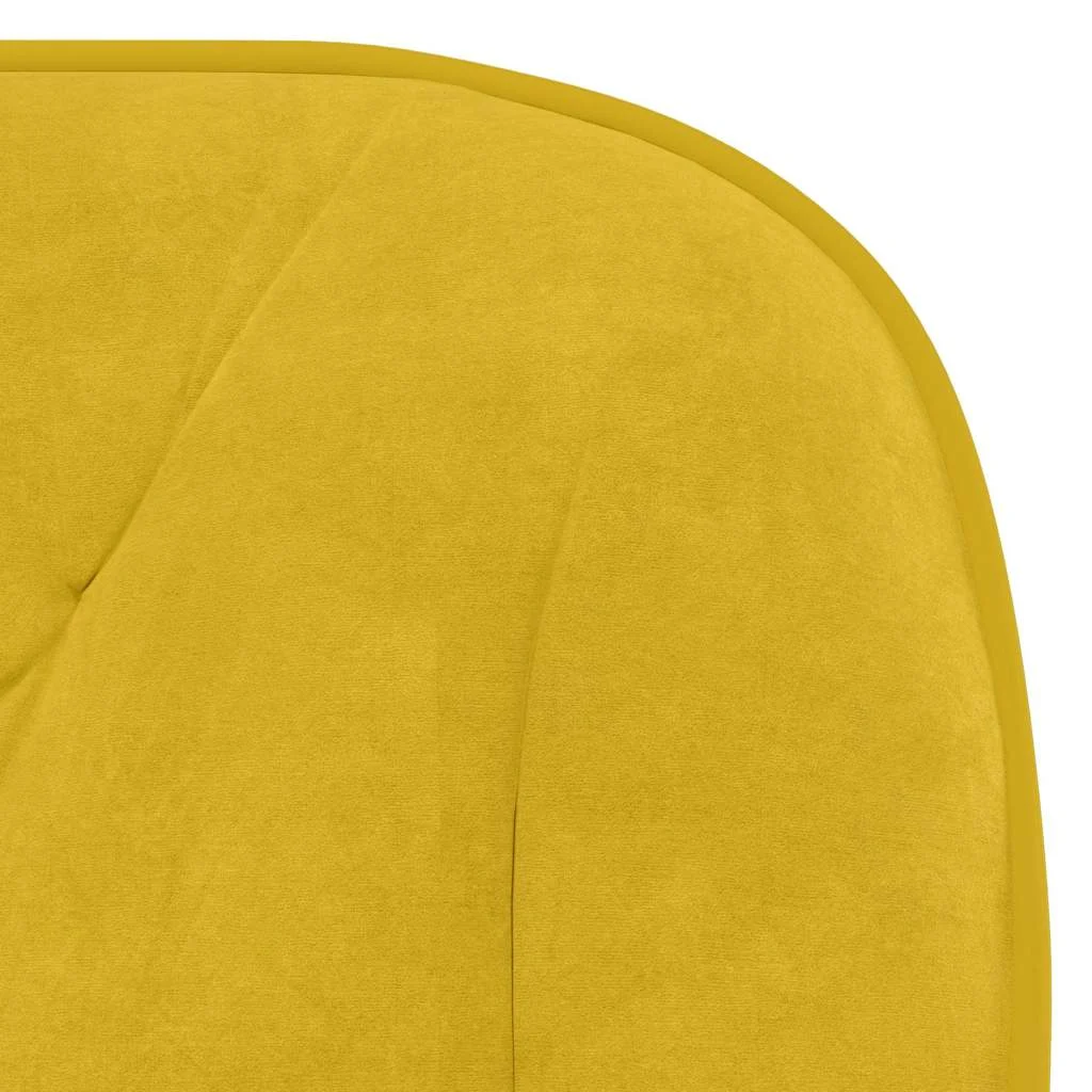 Chaise pivotante de bureau 56 x 61 x 86 cm jaune velours – vue de dessus