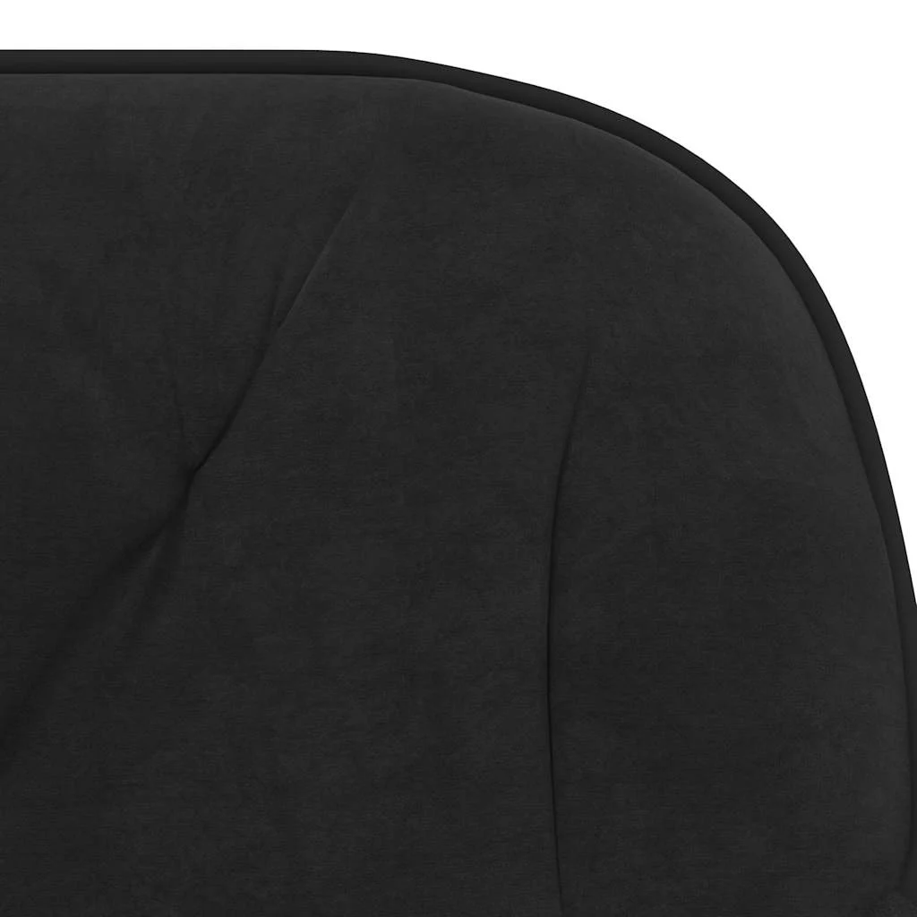 Chaise pivotante de bureau 56 x 61 x 86 cm noir velours – vue de dessus