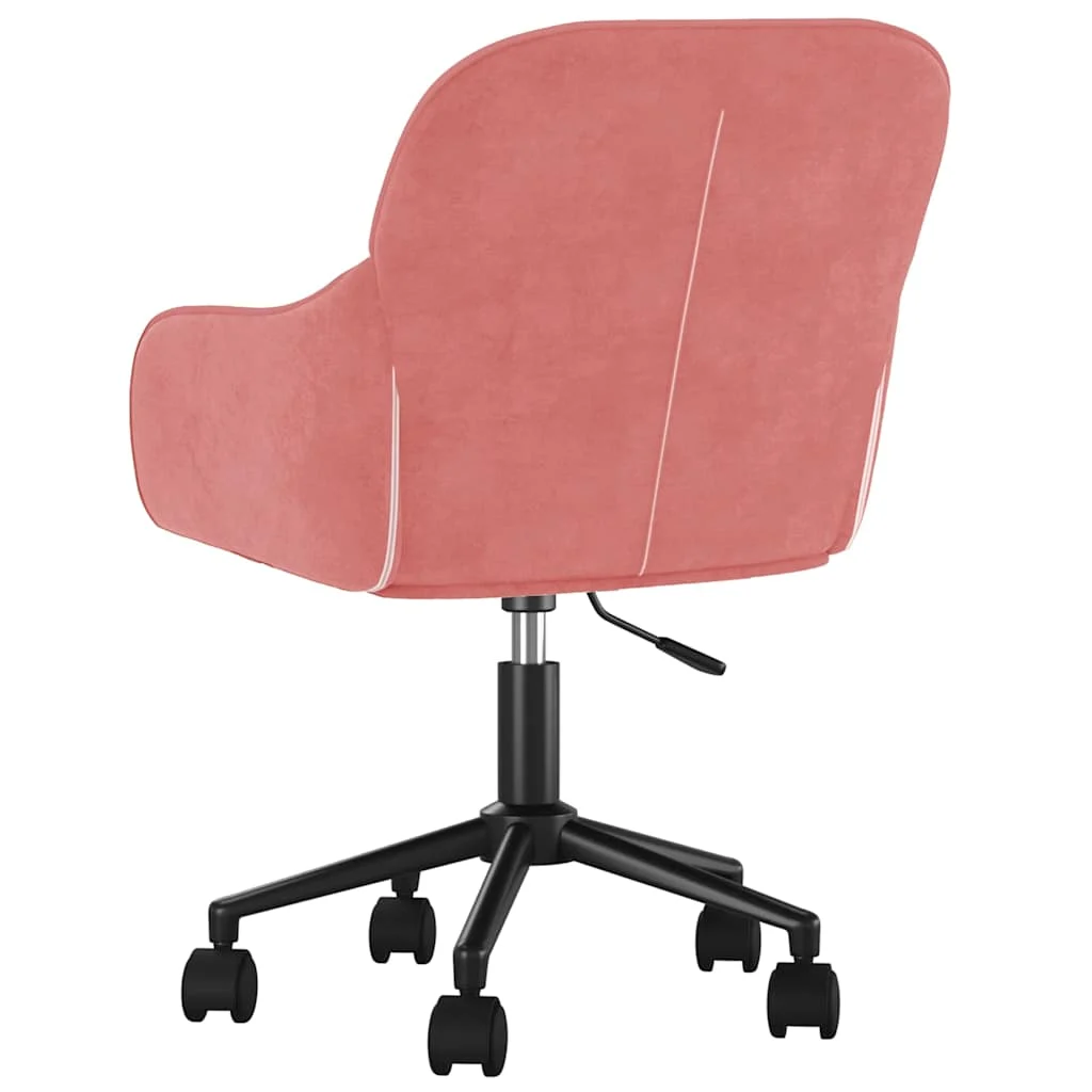 Chaise pivotante de bureau 56 x 61 x 86 cm rose velours – vue en situation