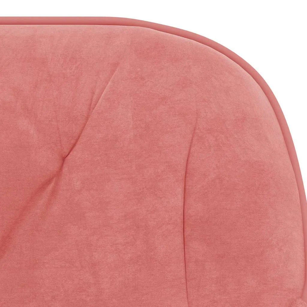 Chaise pivotante de bureau 56 x 61 x 86 cm rose velours – vue de dessus