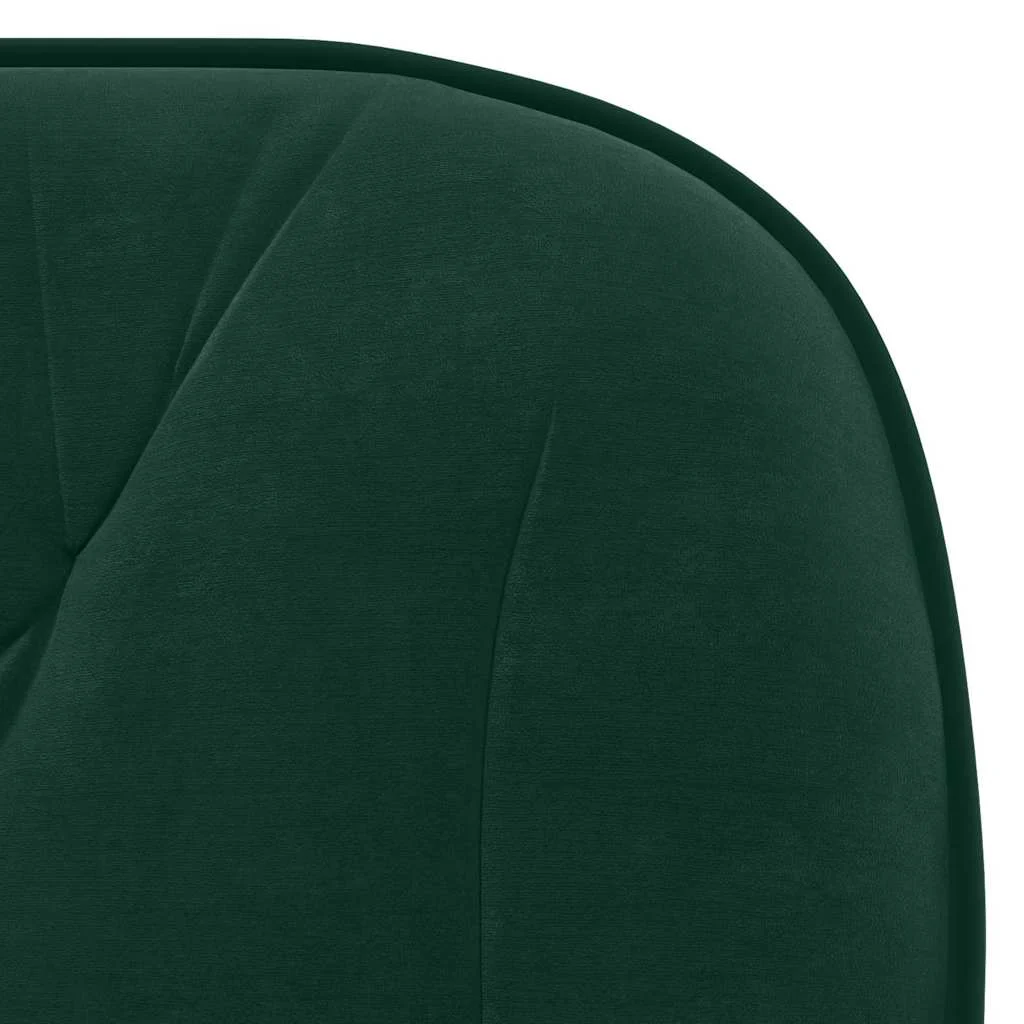 Chaise pivotante de bureau 56 x 61 x 86 cm vert foncé velours – vue de dessus