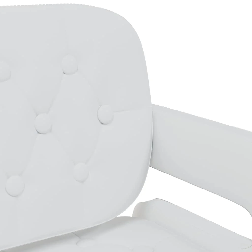 Chaise pivotante de bureau 58 x 50 x 87,5 cm blanc similicuir – vue en situation