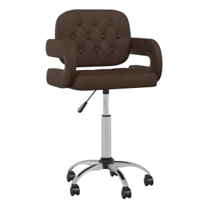 Chaise pivotante de bureau 58 x 50 x 87,5 cm marron similicuir – vue d’ensemble