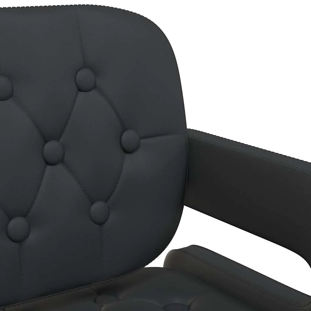 Chaise pivotante de bureau 58 x 50 x 87,5 cm noir similicuir – vue en situation