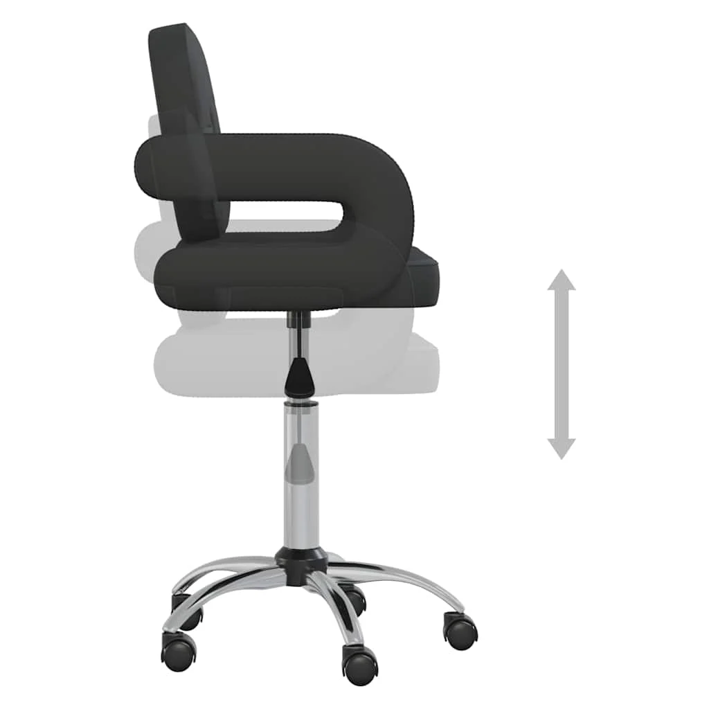 Chaise pivotante de bureau 58 x 50 x 87,5 cm noir similicuir – vue de dessus