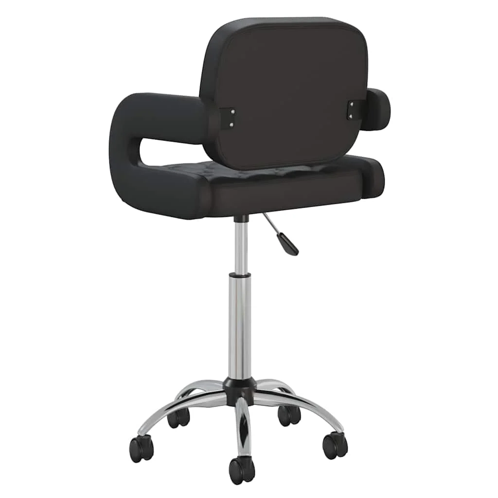 Chaise pivotante de bureau 58 x 50 x 87,5 cm noir similicuir – vue de détail