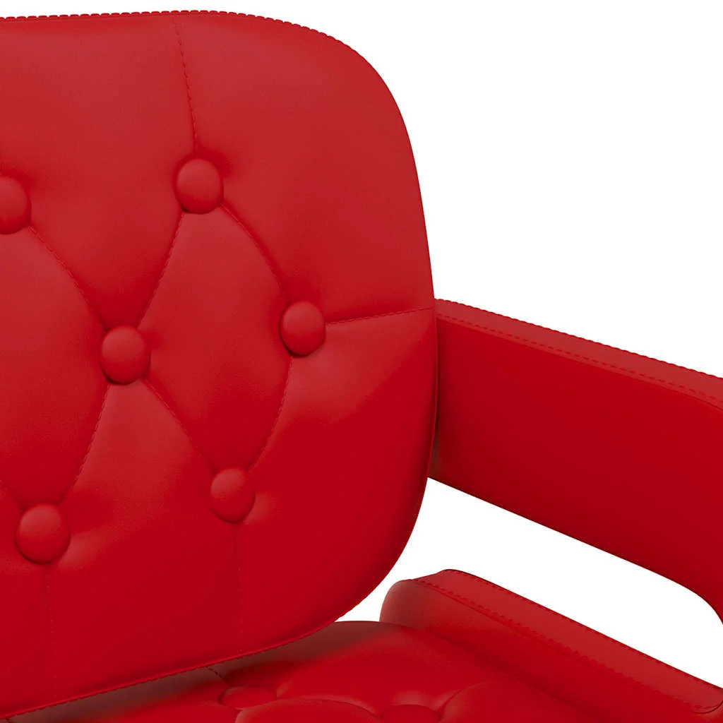 Chaise pivotante de bureau 58 x 50 x 87,5 cm rouge bordeaux similicuir – vue en situation