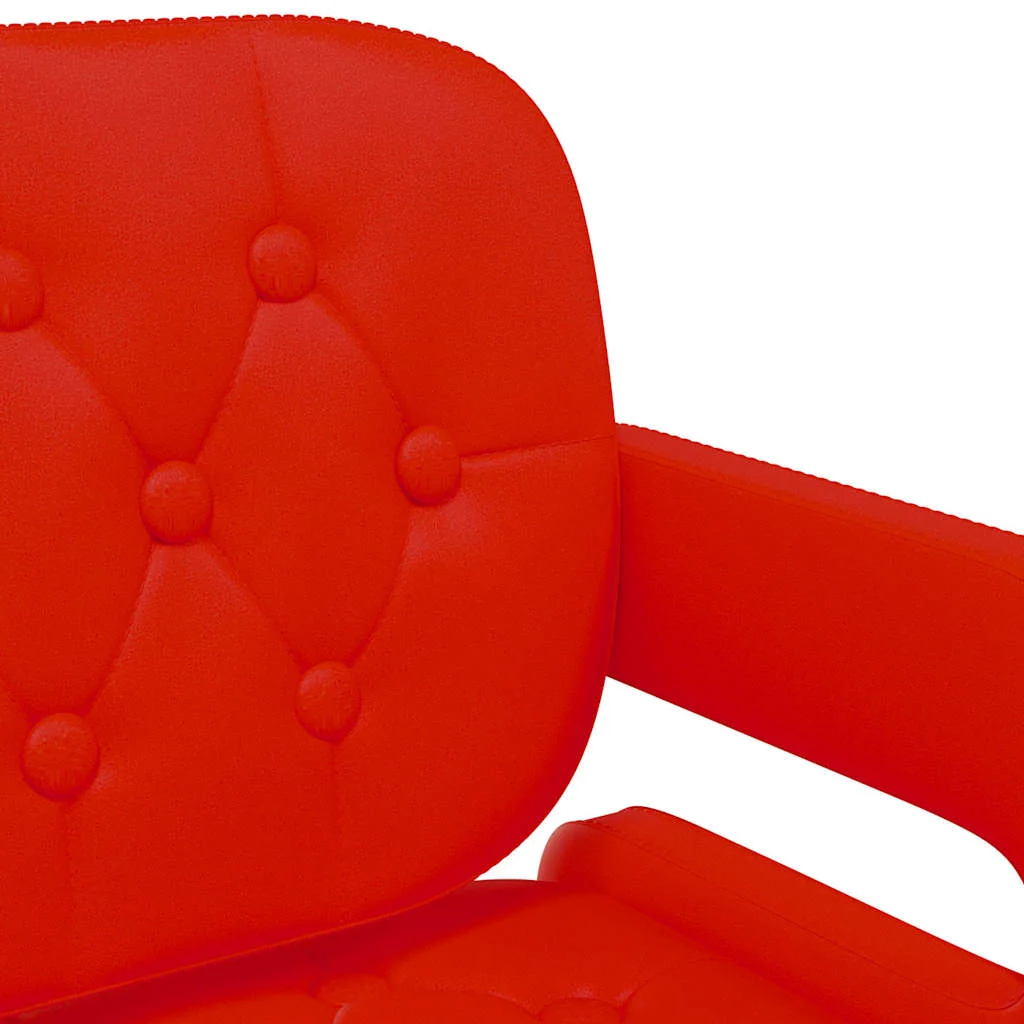 Chaise pivotante de bureau 58 x 50 x 87,5 cm rouge similicuir – vue en situation