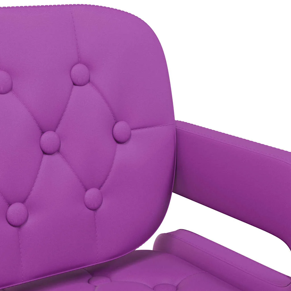 Chaise pivotante de bureau 58 x 50 x 87,5 cm violet similicuir – vue en situation