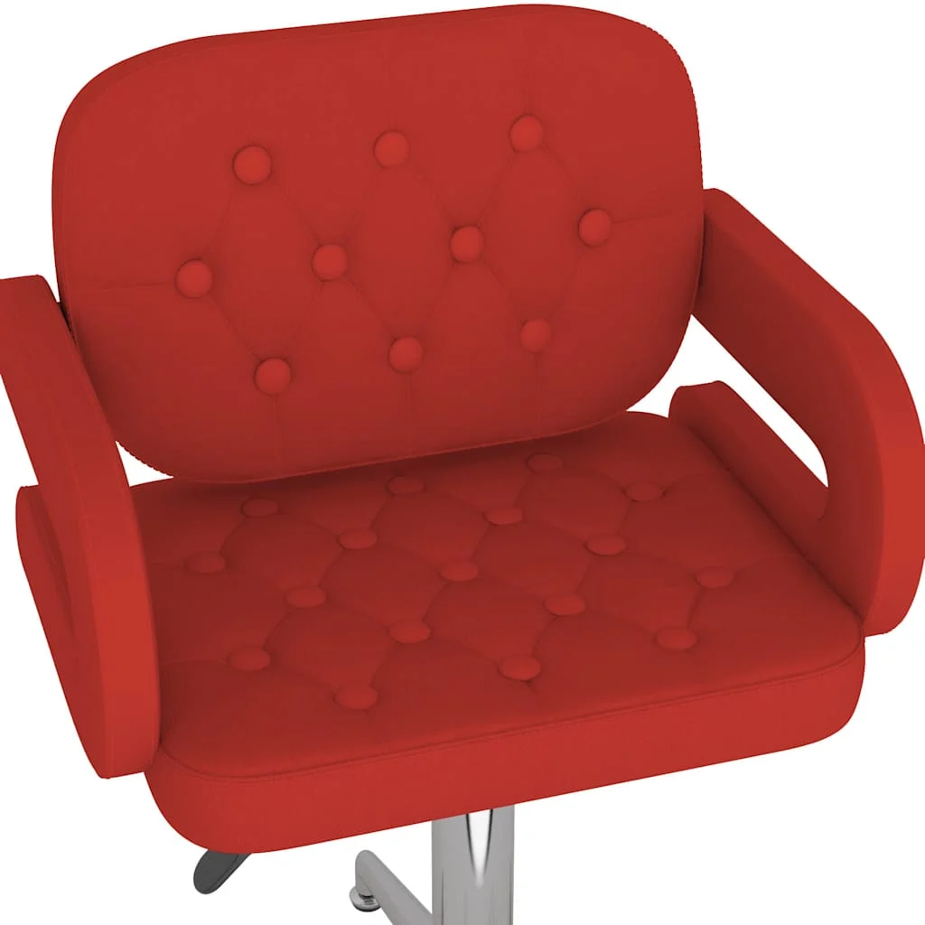 Chaise pivotante de bureau 58 x 50 x 90,5 cm rouge bordeaux similicuir – vue en situation