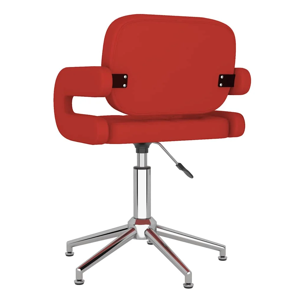 Chaise pivotante de bureau 58 x 50 x 90,5 cm rouge bordeaux similicuir – vue de détail