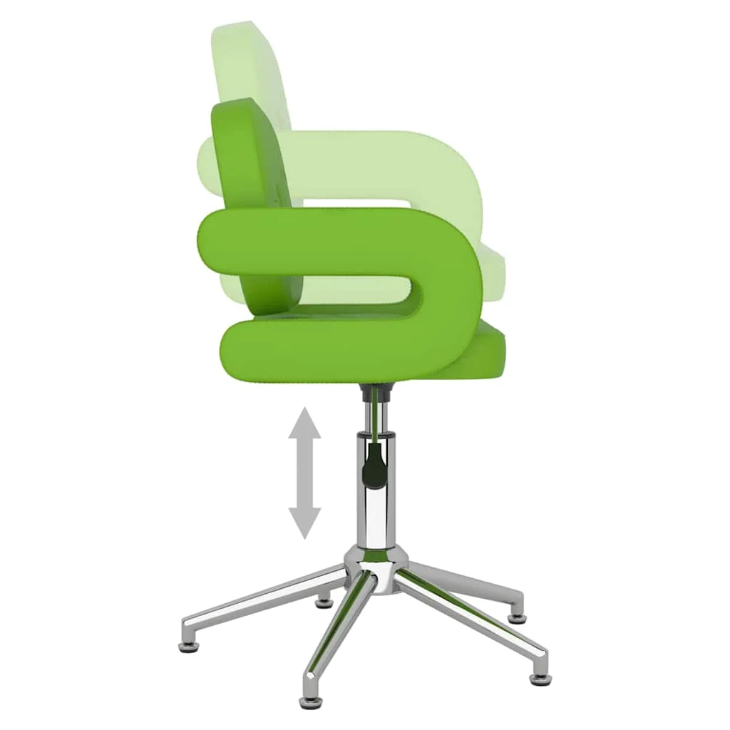 Chaise pivotante de bureau 58 x 50 x 90,5 cm vert similicuir – vue de dessus