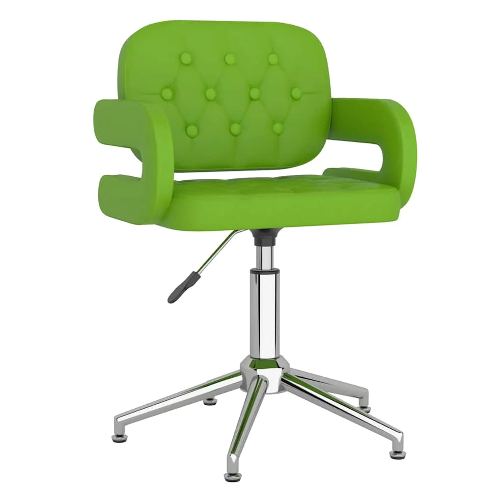 Chaise pivotante de bureau 58 x 50 x 90,5 cm vert similicuir – vue d’ensemble
