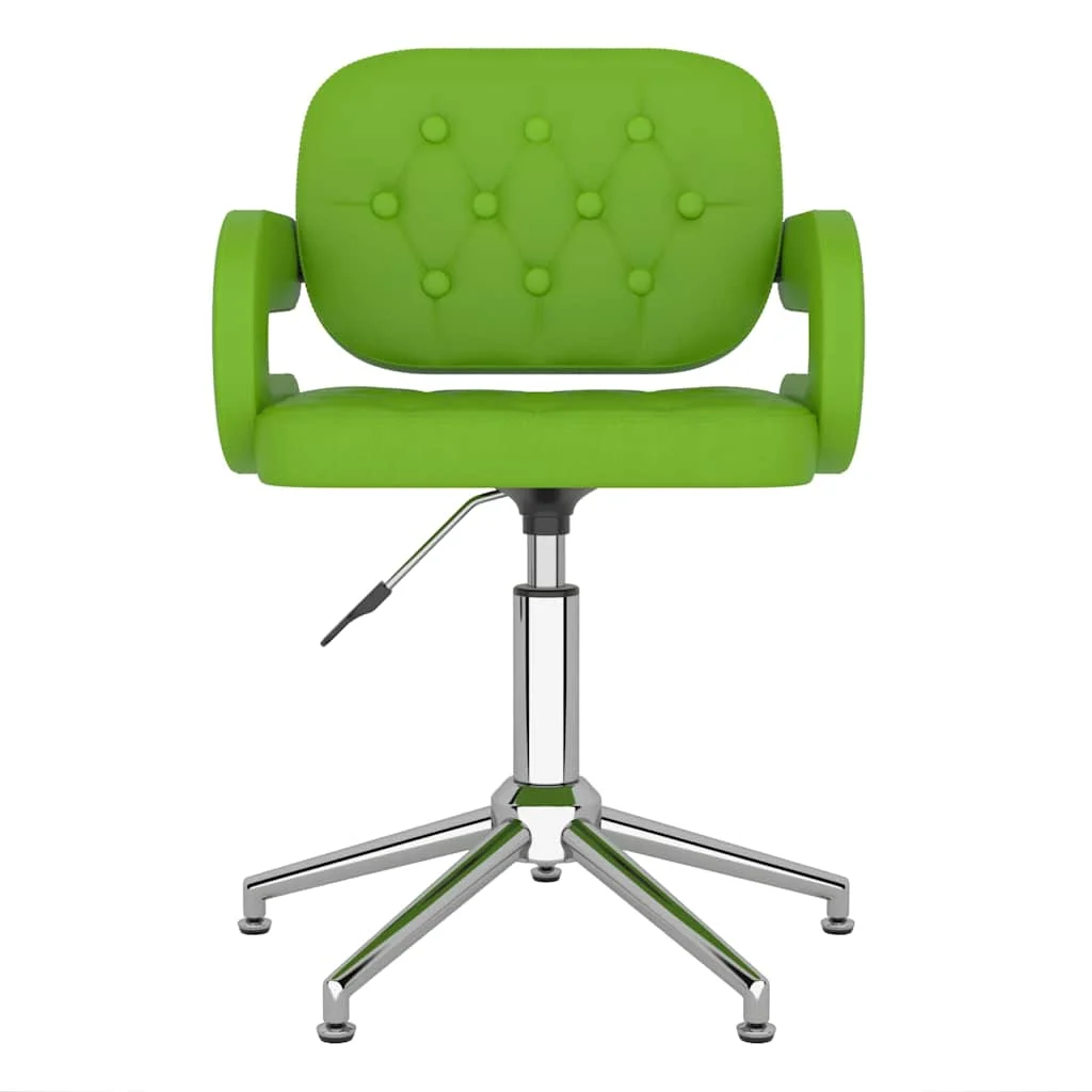 Chaise pivotante de bureau 58 x 50 x 90,5 cm vert similicuir – vue de face