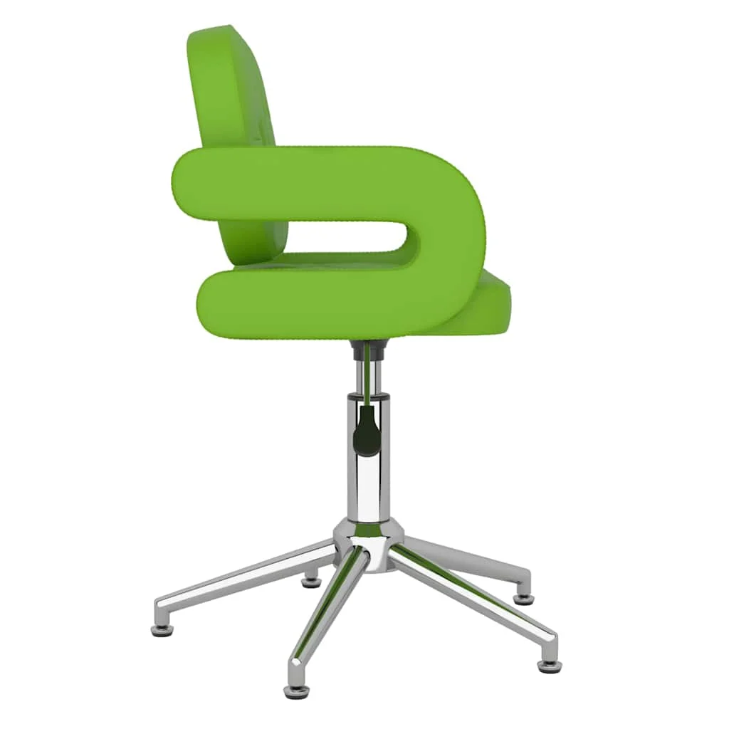 Chaise pivotante de bureau 58 x 50 x 90,5 cm vert similicuir – vue de côté