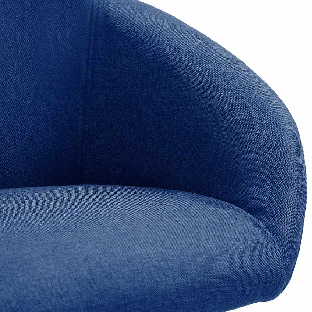 Chaise pivotante de bureau 63 x 56 x 88 cm bleu tissu – vue en situation