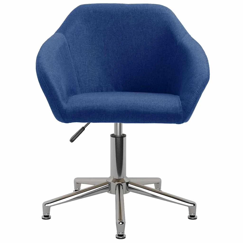 Chaise pivotante de bureau 63 x 56 x 88 cm bleu tissu – vue de face