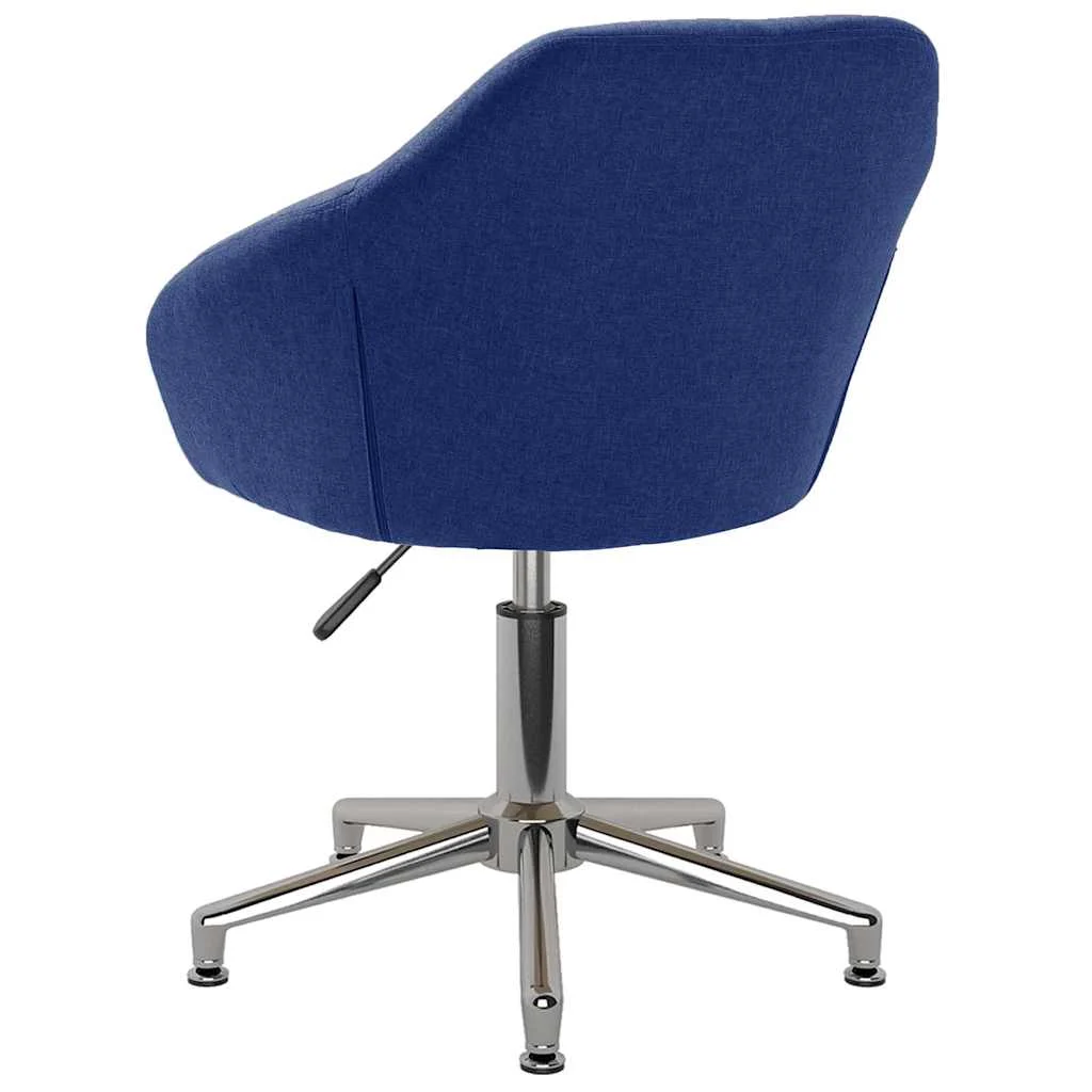 Chaise pivotante de bureau 63 x 56 x 88 cm bleu tissu – vue de côté