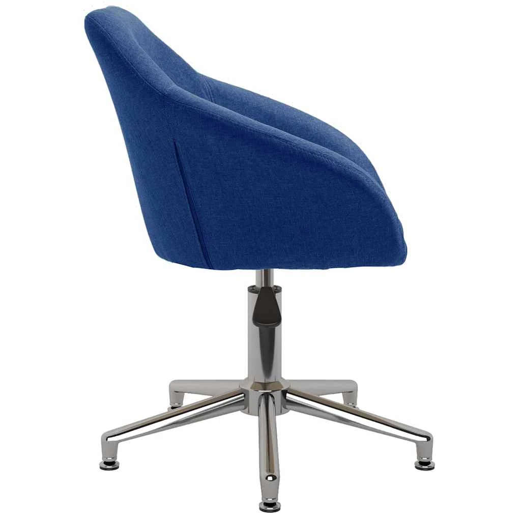 Chaise pivotante de bureau 63 x 56 x 88 cm bleu tissu – vue de détail