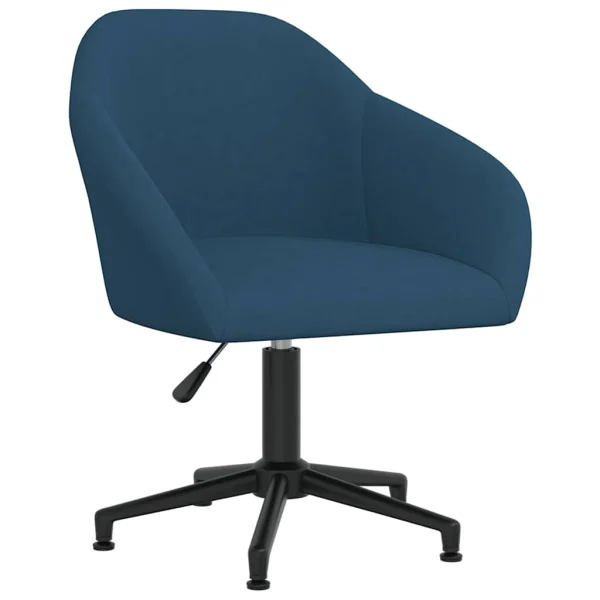 Chaise pivotante de bureau 63 x 56 x 88 cm bleu velours – vue d’ensemble