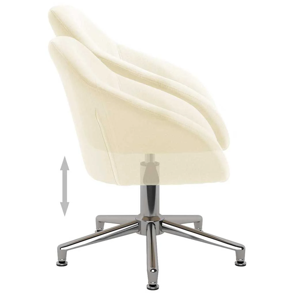 Chaise pivotante de bureau 63 x 56 x 88 cm crème tissu – vue de dessus