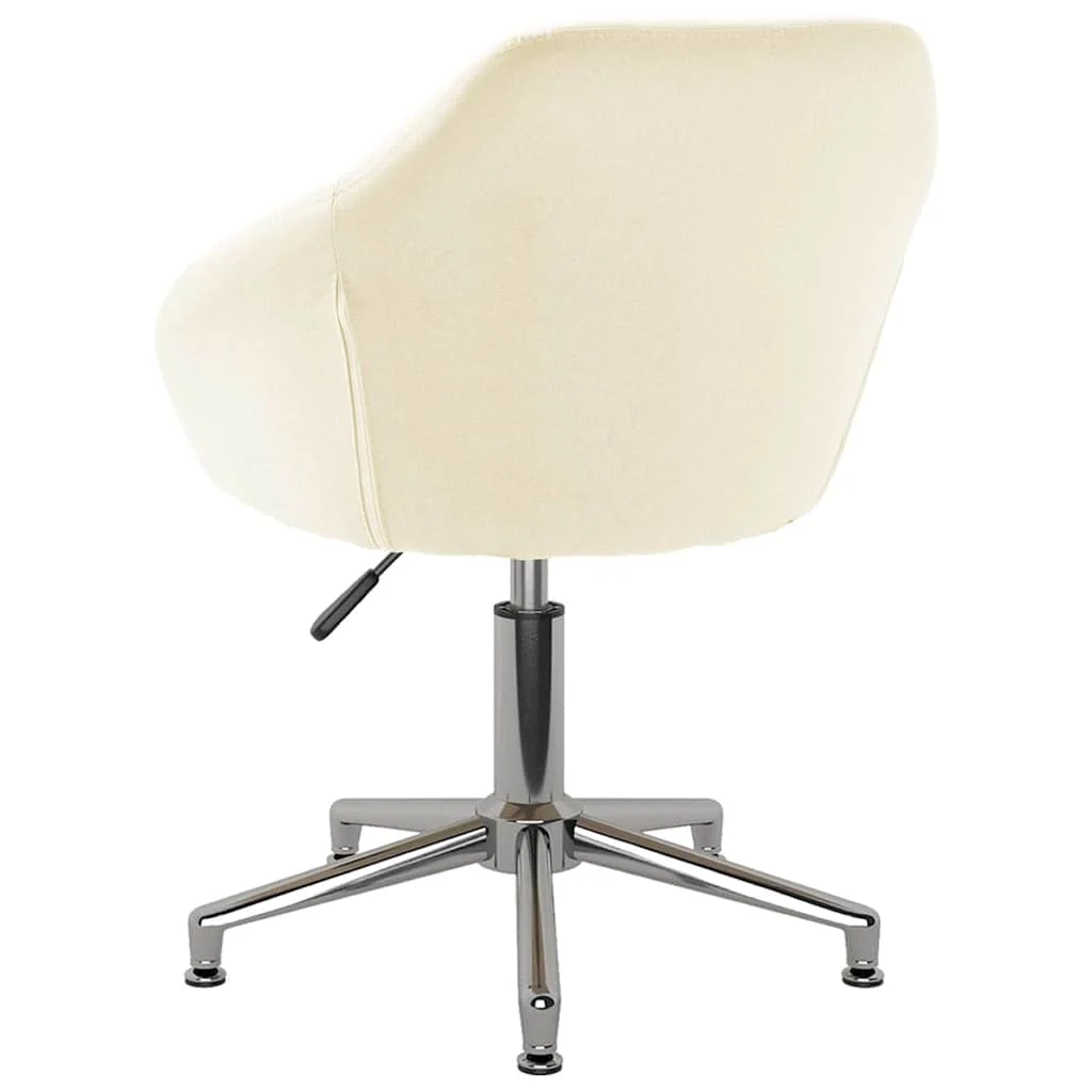 Chaise pivotante de bureau 63 x 56 x 88 cm crème tissu – vue de côté