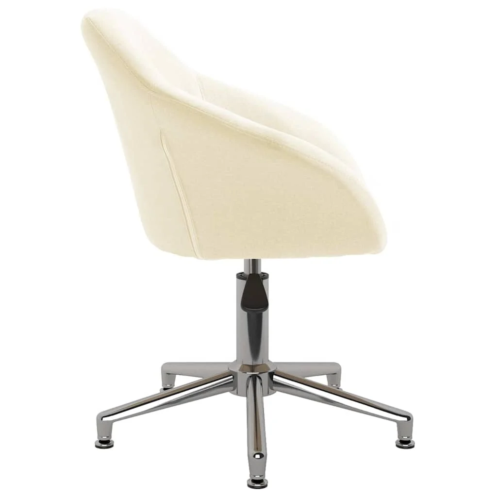 Chaise pivotante de bureau 63 x 56 x 88 cm crème tissu – vue de détail