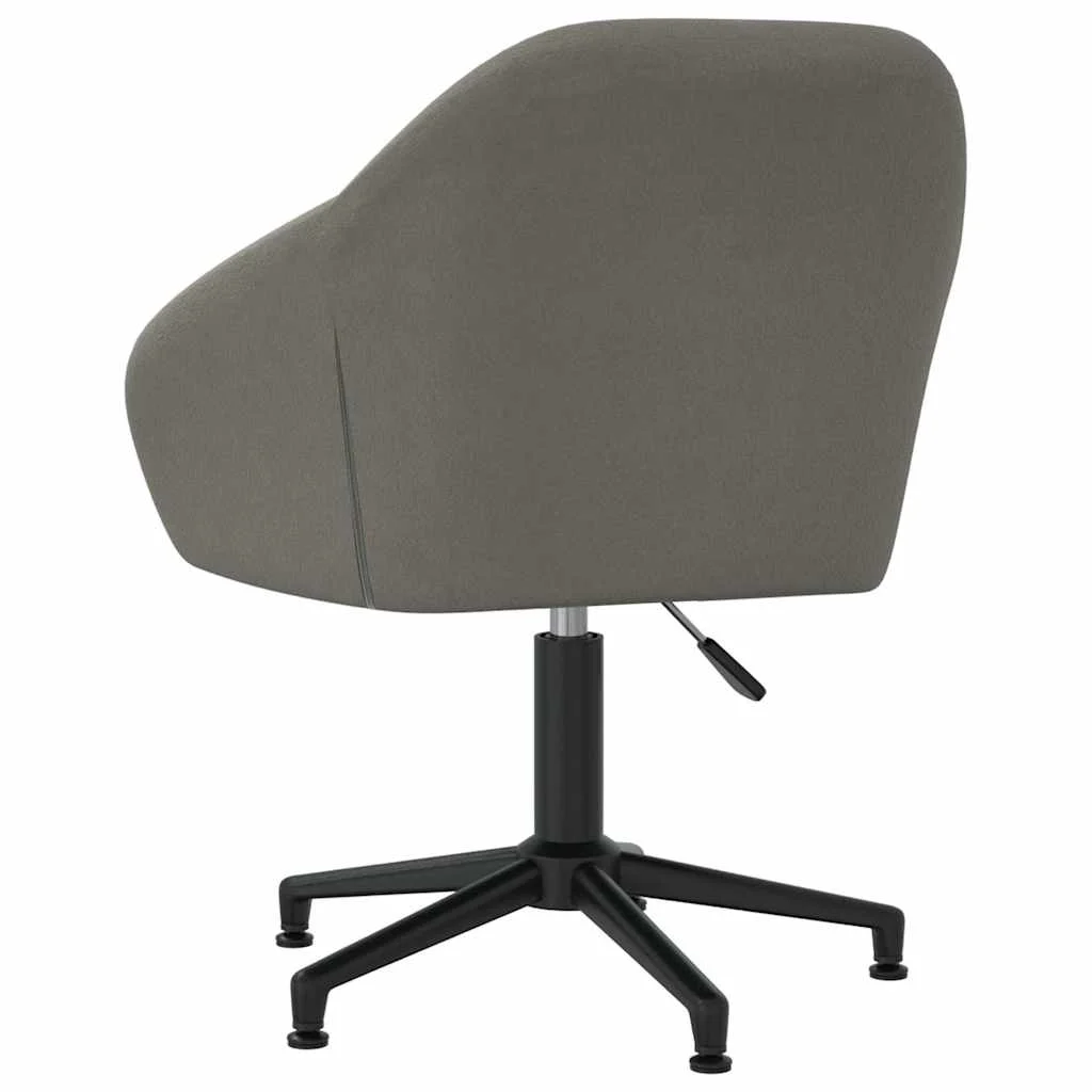 Chaise pivotante de bureau 63 x 56 x 88 cm gris foncé velours – vue de détail