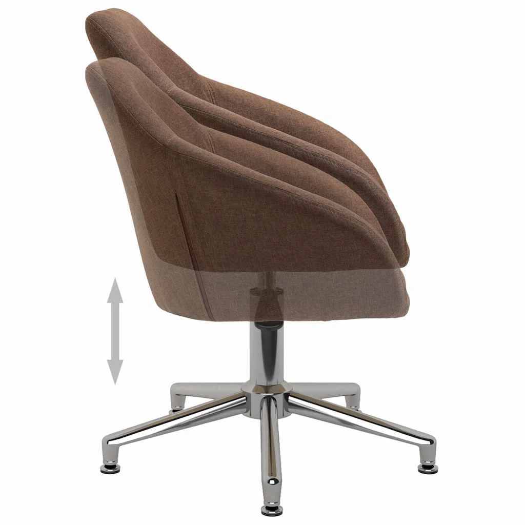 Chaise pivotante de bureau 63 x 56 x 88 cm marron tissu – vue de dessus