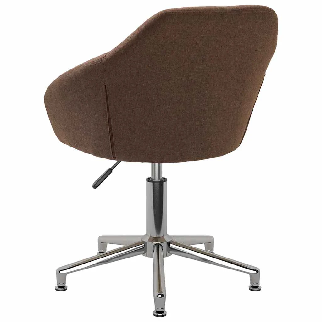 Chaise pivotante de bureau 63 x 56 x 88 cm marron tissu – vue de côté