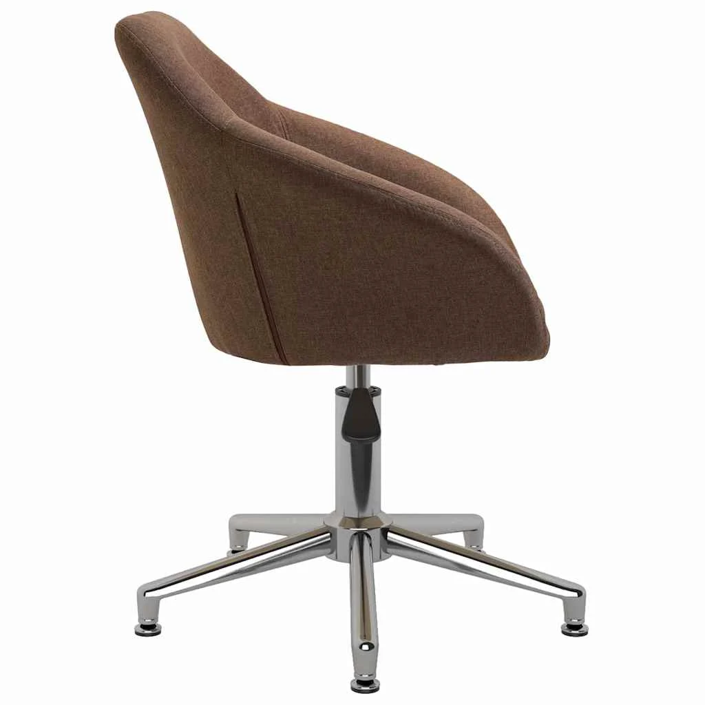 Chaise pivotante de bureau 63 x 56 x 88 cm marron tissu – vue de détail