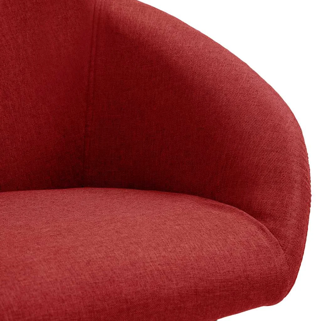 Chaise pivotante de bureau 63 x 56 x 88 cm rouge bordeaux tissu – vue en situation