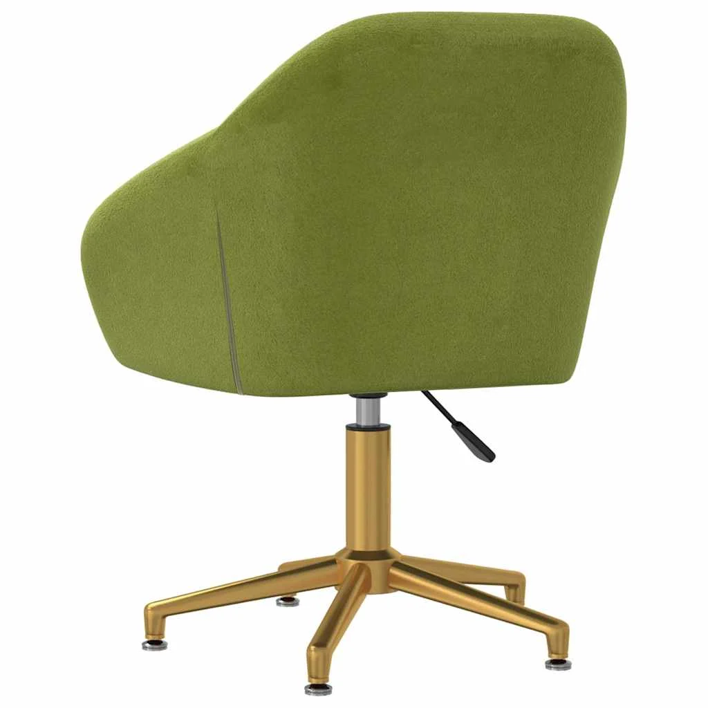 Chaise pivotante de bureau 63 x 56 x 88 cm vert clair velours – modèle 2 – vue de détail