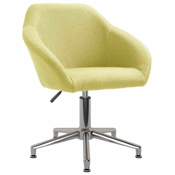 Chaise pivotante de bureau 63 x 56 x 88 cm vert tissu – vue d’ensemble