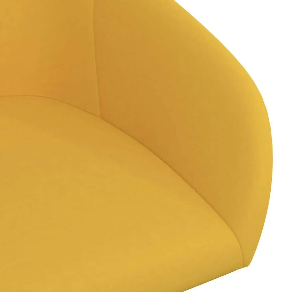 Chaise pivotante de bureau 63 x 56 x 92 cm jaune velours – vue en situation