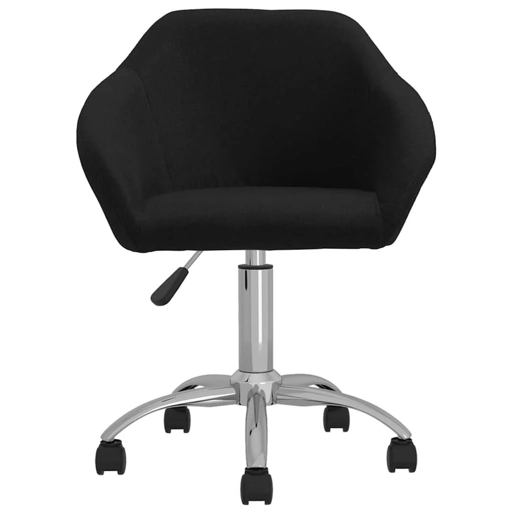 Chaise pivotante de bureau 63 x 56 x 92 cm noir tissu – vue de face
