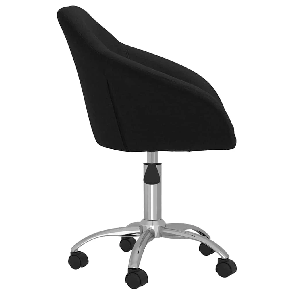 Chaise pivotante de bureau 63 x 56 x 92 cm noir tissu – vue de détail