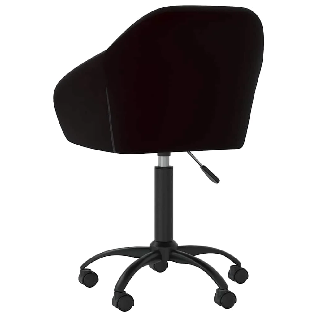 Chaise pivotante de bureau 63 x 56 x 92 cm noir velours – vue de détail