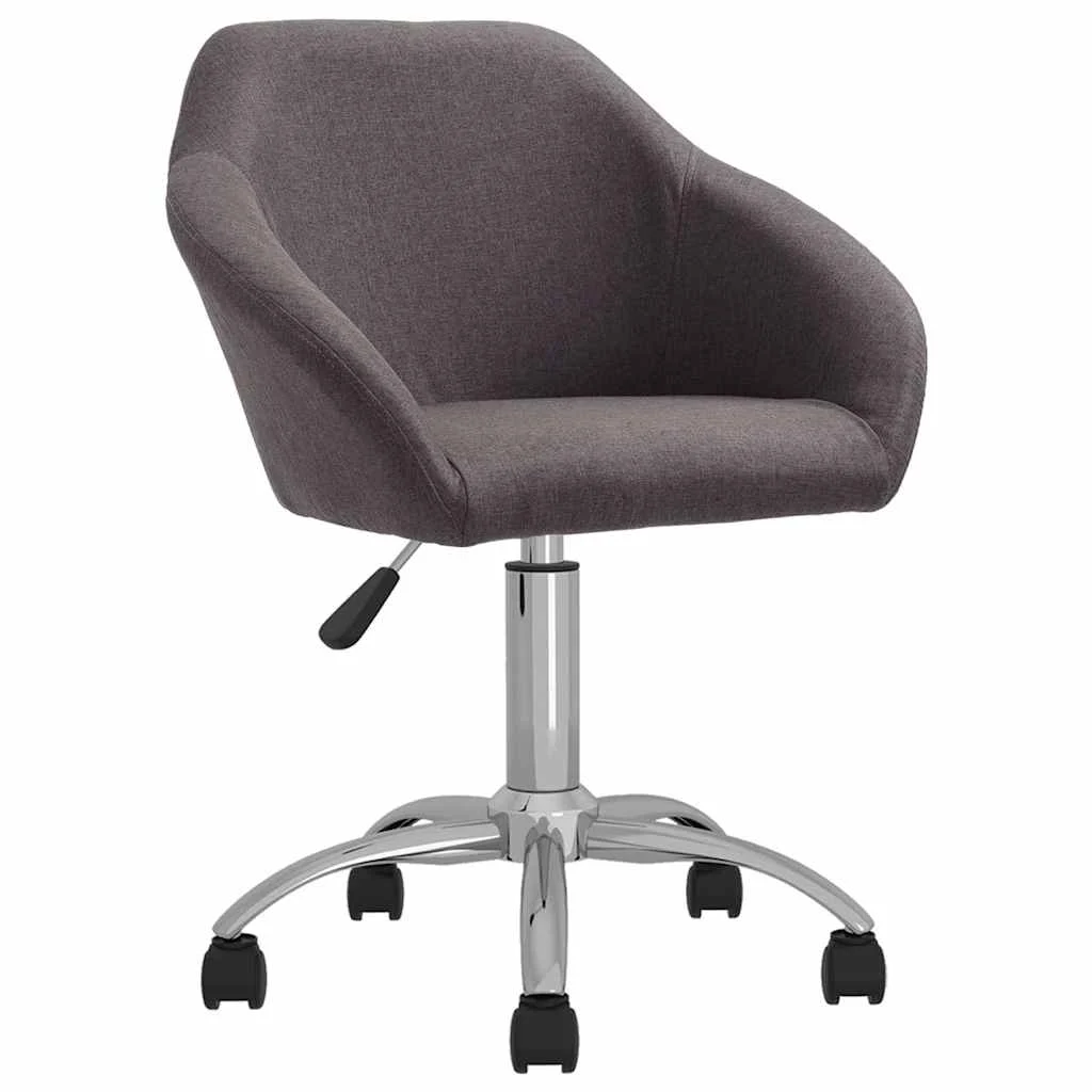 Chaise pivotante de bureau 63 x 56 x 92 cm taupe tissu – vue d’ensemble