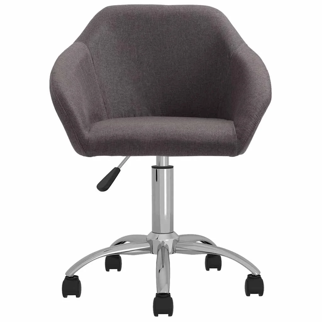 Chaise pivotante de bureau 63 x 56 x 92 cm taupe tissu – vue de face
