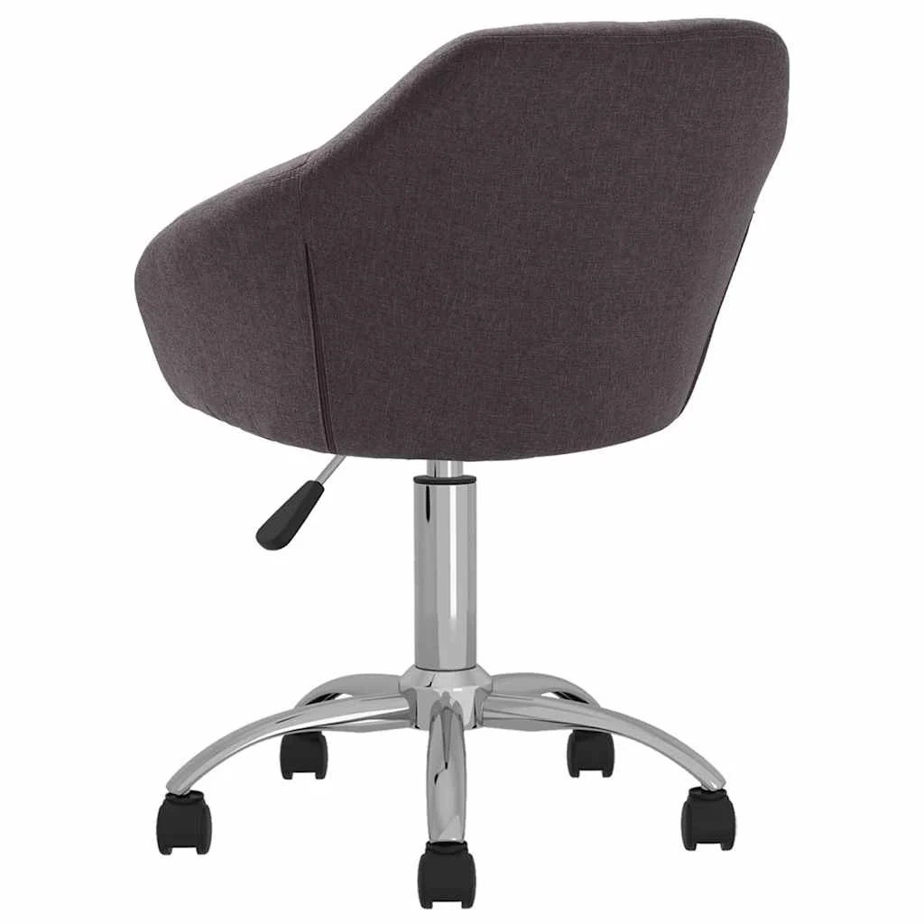 Chaise pivotante de bureau 63 x 56 x 92 cm taupe tissu – vue de côté