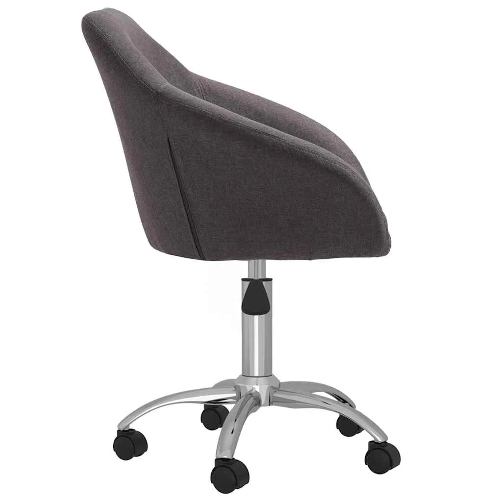 Chaise pivotante de bureau 63 x 56 x 92 cm taupe tissu – vue de détail