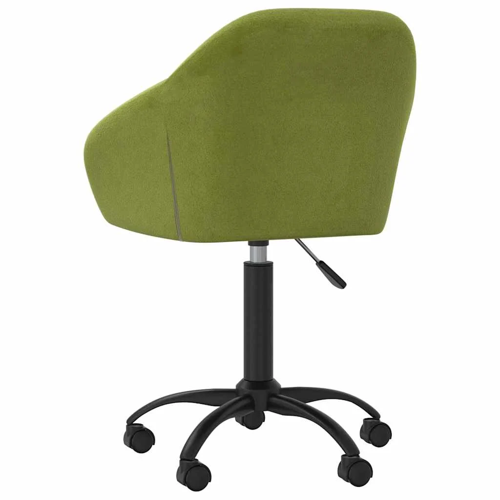 Chaise pivotante de bureau 63 x 56 x 92 cm vert clair velours – vue de détail
