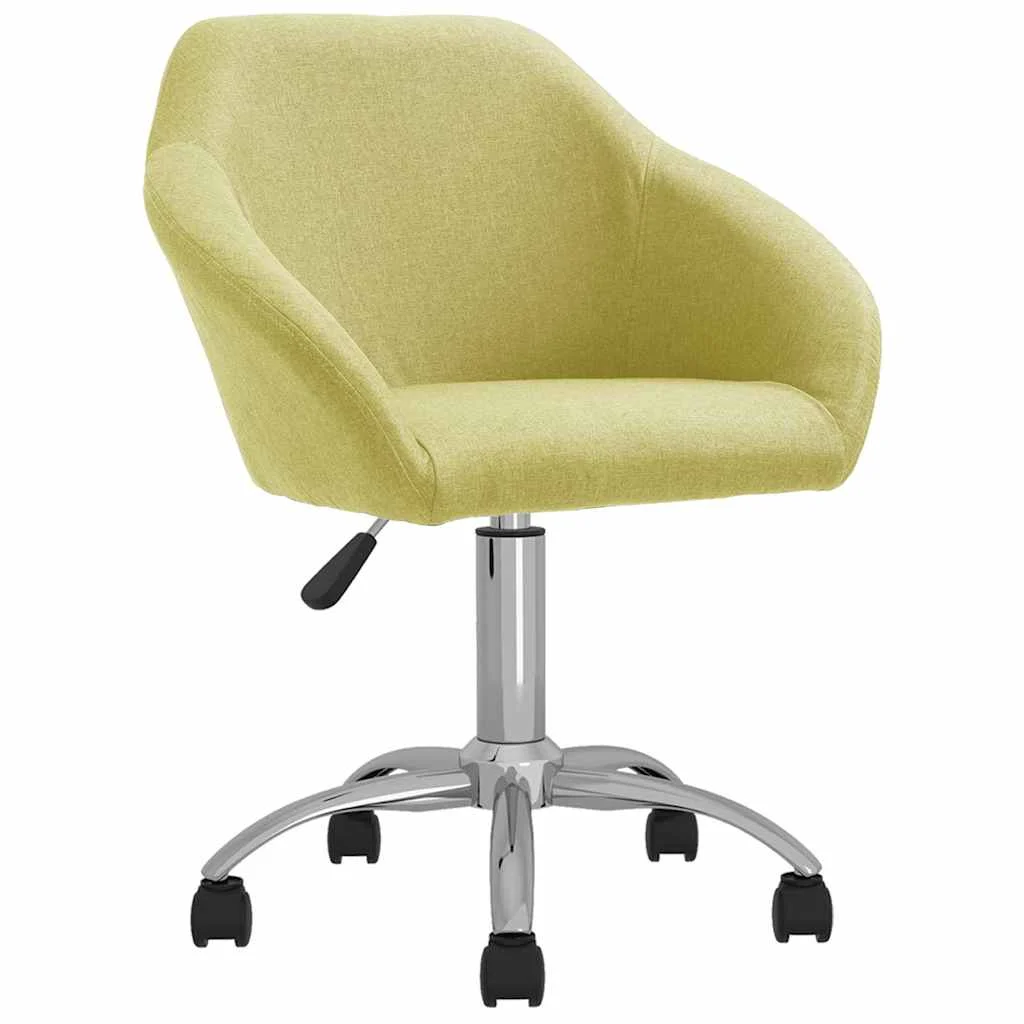 Chaise pivotante de bureau 63 x 56 x 92 cm vert tissu – vue d’ensemble