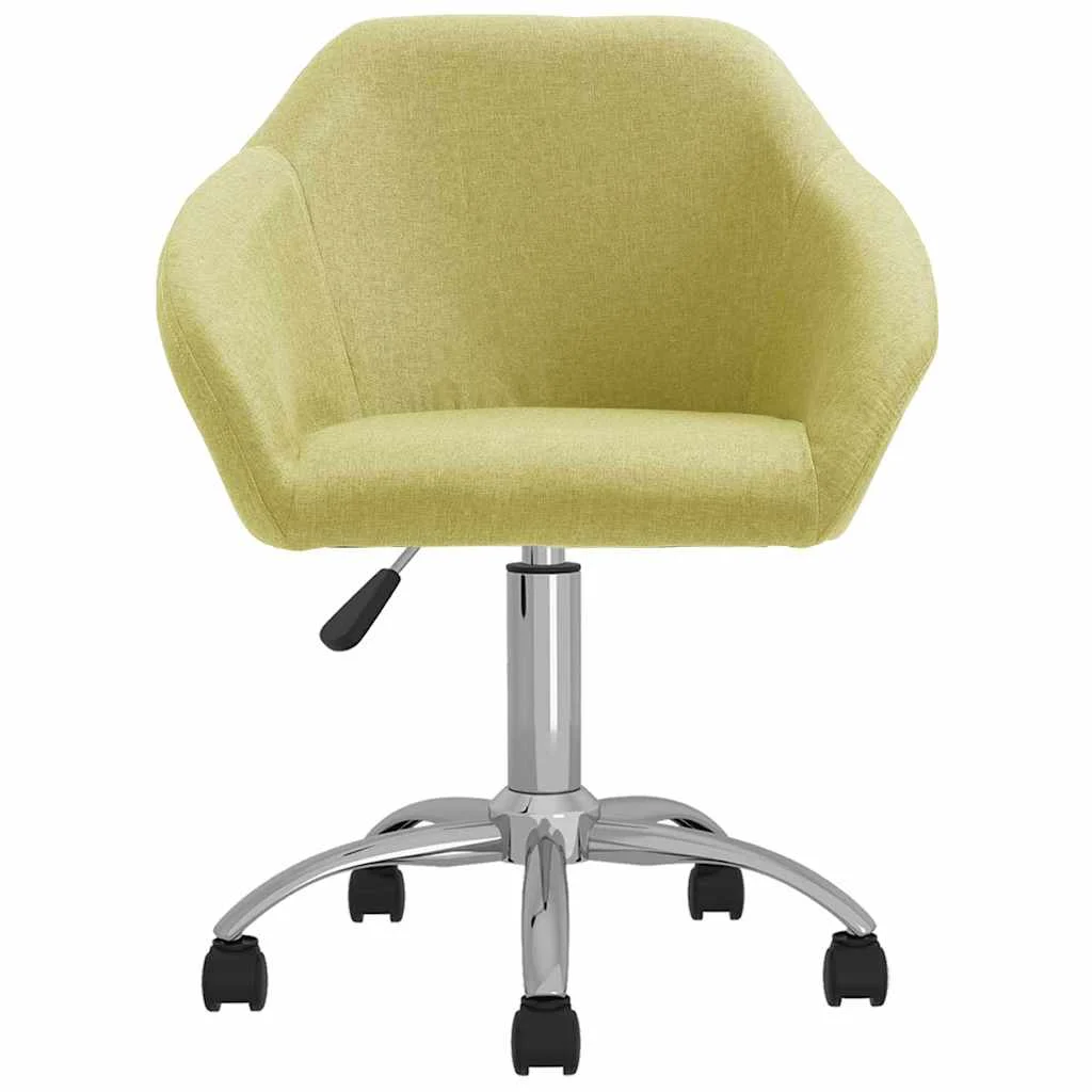 Chaise pivotante de bureau 63 x 56 x 92 cm vert tissu – vue de face