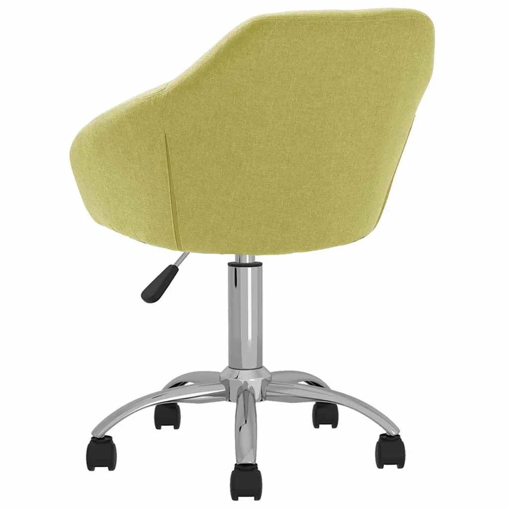 Chaise pivotante de bureau 63 x 56 x 92 cm vert tissu – vue de côté