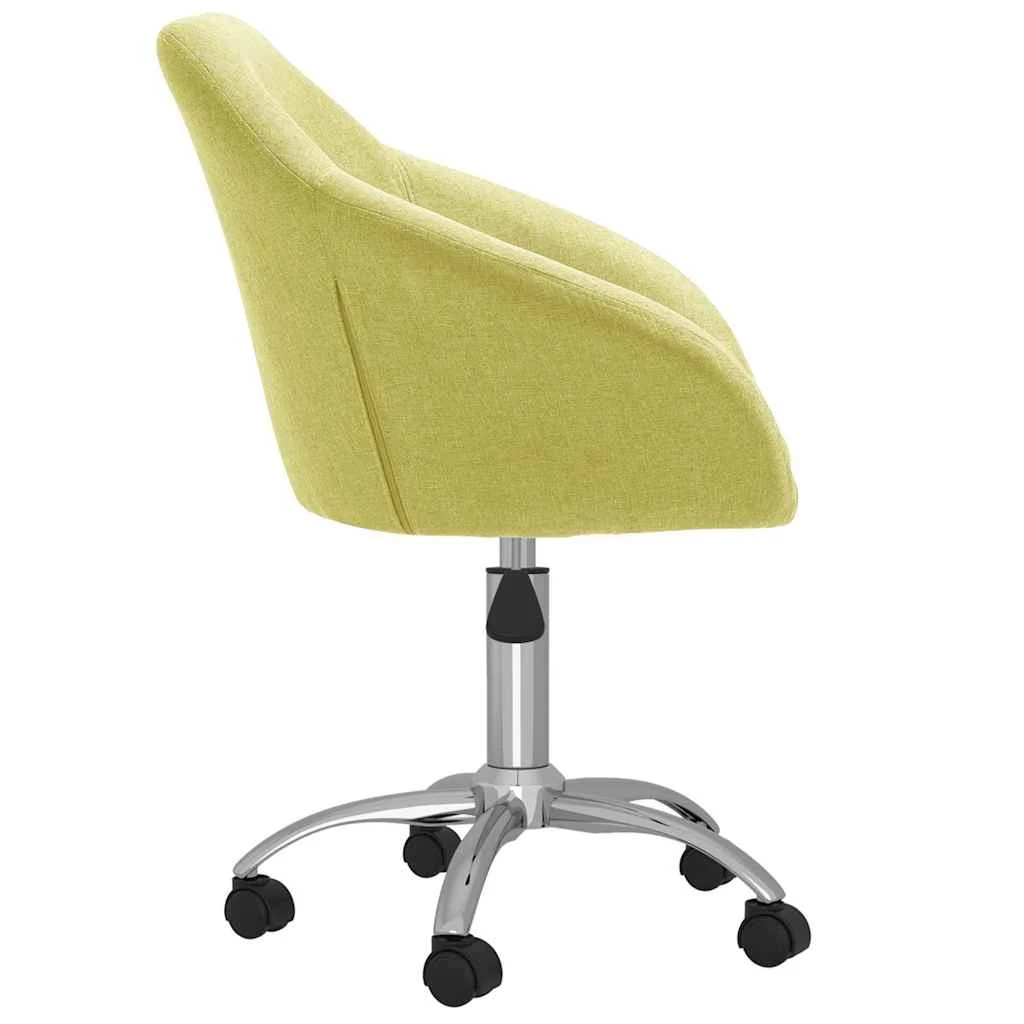 Chaise pivotante de bureau 63 x 56 x 92 cm vert tissu – vue de détail