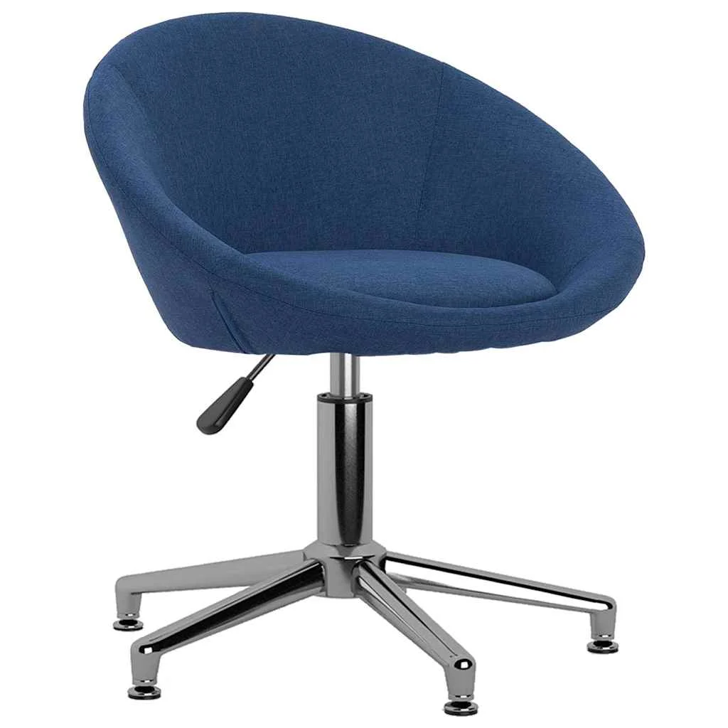 Chaise pivotante de bureau 66,5 x 58,5 x 80 cm bleu tissu – vue d’ensemble